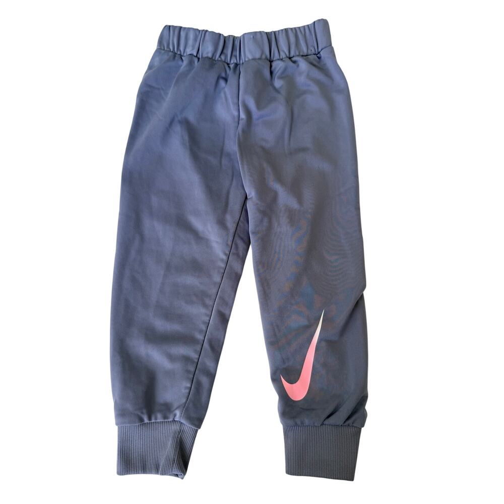 Adorable Nike Girls' Gray & Pink Tricot Knit Joggers - Size 24M